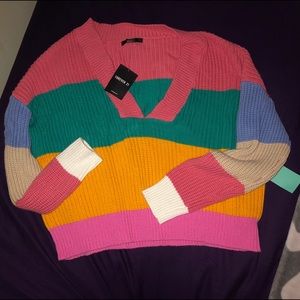 Color block sweater